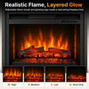 MEGAWISE 23-Inch Electric Fireplace Insert, Remote Control, 1500W Heat