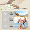 MEGAWISE Ceiling Fans, 52-inch Ceiling Fans with Lights and Remote