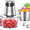 MEGAWISE Food Chopper 300W Electric Meat Grinder with Dual 1.8L Bowls
