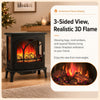 MEGAWISE 1400W 3-Sided Electric Fireplace, 3D Flame with Remote for Home