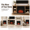 MEGAWISE 18 Inch Electric Fireplace Insert, 1400W Heater, Realistic Flame