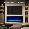 MEGAWISE 36-Inch Built-in Electric Fireplace Insert, Crystal Ember Bed