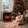 MEGAWISE 1400W 3-Sided Electric Fireplace, 3D Flame with Remote for Home