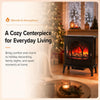 MEGAWISE 1400W 3-Sided Electric Fireplace, 3D Flame with Remote for Home
