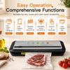 MEGAWISE 2025 Powerful Vacuum Sealer Machine | Compact Design | One-Touch Automatic | Seal in 10-20 Seconds | Dry, Moist, Wet, and Cold Modes | With 10 Vacuum Bags & Built-in Cutter