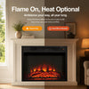 MEGAWISE 18 Inch Electric Fireplace Insert, 1400W Heater, Realistic Flame