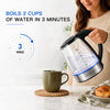 MEGAWISE 1.8L Glass Electric Kettle, Auto Shut-Off, Boil-Dry Protection