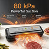 MEGAWISE 2025 Powerful Vacuum Sealer Machine | Compact Design | One-Touch Automatic | Seal in 10-20 Seconds | Dry, Moist, Wet, and Cold Modes | With 10 Vacuum Bags & Built-in Cutter