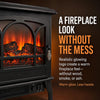 MEGAWISE 1400W Electric Fireplace Stove, 3-Sided View, LED Flame