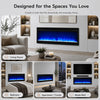 MEGAWISE 36-Inch Recessed Electric Fireplace Insert, 1400W Heater