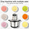 MEGAWISE 500W Electric Food Chopper & Meat Grinder, Stainless Steel Blades, Large Capacity Mincer for Meat, Vegetables & Nuts (5L Stainless Steel Bowls)