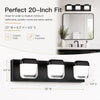 MEGAWISE 3-Light LED Vanity Light, 20 Inch Bathroom Mirror Light, Black