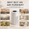 MegaWise Air Purifier EPI-235A (2024) - HEPA Filter, 3-Stage Filtration, Ultra-Quiet Operation, Adjustable Fan Speed, and Night Light