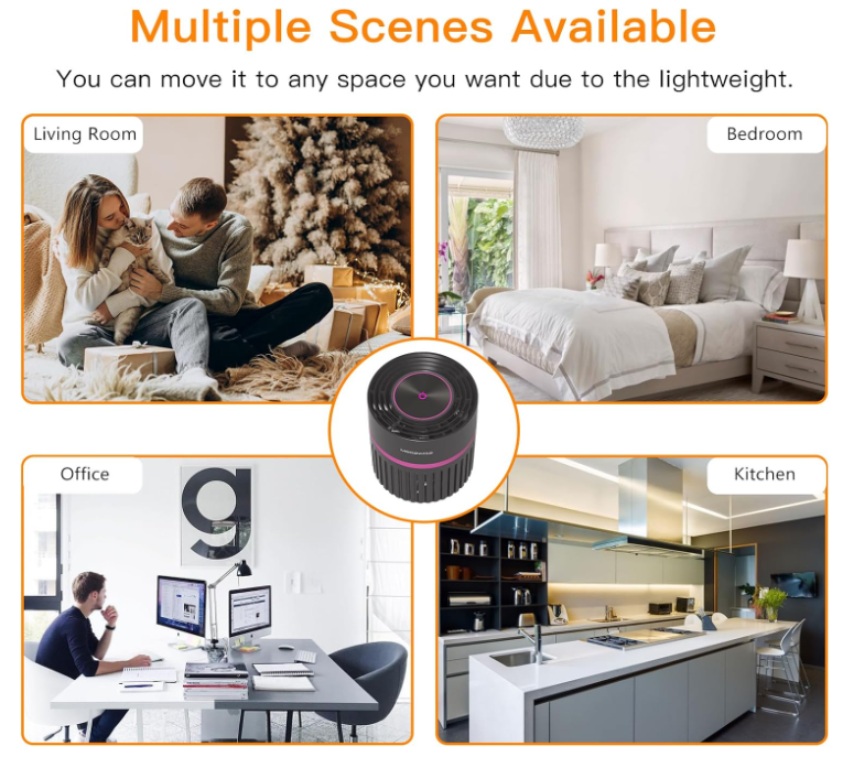 MEGAWISE H13 HEPA Air Purifier, 3-Stage, 24dB Sleep Mode