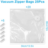 MEGAWISE Vacuum Sealer Bags, Reusable Food Storage Bags with Double Zip Sea