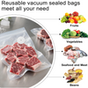 MEGAWISE Vacuum Sealer Bags, Reusable Food Storage Bags with Double Zip Sea