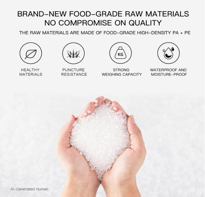MEGAWISE Embossed Vacuum Sealer Rolls, BPA-Free Food Storage Bags