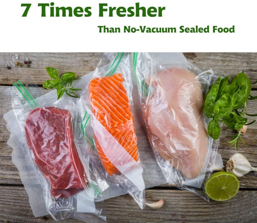 MEGAWISE Vacuum Sealer Bags, 3 Rolls 8 in x 21.6 ft BPA-Free Rolls