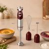 MegaWise 3-in-1 Hand Blender Set with Variable Speed Control, 400W Immersion Blender - Includes Whisk, Milk Frother, Chopper, and Beaker for Smoothies, Soups, and Baby Food