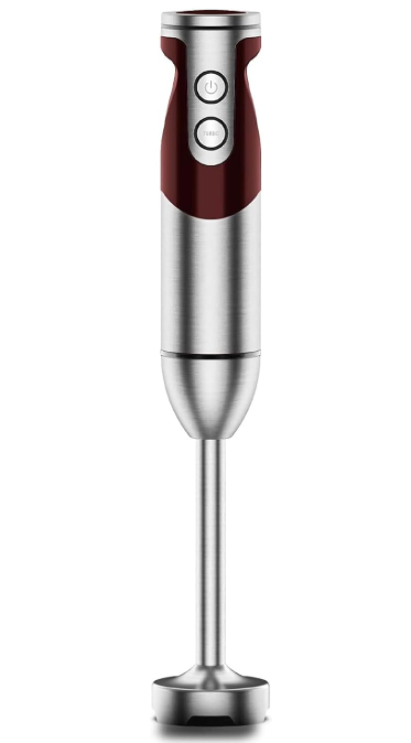 MEGAWISE Immersion Blender,12-Speed Hand Blender with Stainless Steel Blade