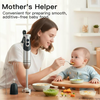 MegaWise 3‑in‑1 Immersion Hand Blender, 12‑Speed Titanium Stainless Steel Stick Blender with Whisk & Milk Frother