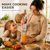 MegaWise 3-in-1 Hand Blender Set with Variable Speed Control, 400W Immersion Blender - Includes Whisk, Milk Frother, Chopper, and Beaker for Smoothies, Soups, and Baby Food