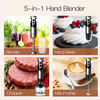 MEGAWISE 1000W Hand Blender, Multi-Attachment Immersion Blender with Chopper
