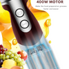 MEGAWISE Immersion Blender,12-Speed Hand Blender with Stainless Steel Blade