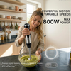 MEGAWISE 800W 5-in-1 Immersion Blender, Steel Stick Blender for Kitchen