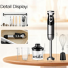 MEGAWISE 1000W Hand Blender, Multi-Attachment Immersion Blender with Chopper