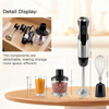 MEGAWISE 800W 5-in-1 Immersion Blender, Steel Stick Blender for Kitchen