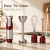 MegaWise 3-in-1 Hand Blender Set with Variable Speed Control, 400W Immersion Blender - Includes Whisk, Milk Frother, Chopper, and Beaker for Smoothies, Soups, and Baby Food
