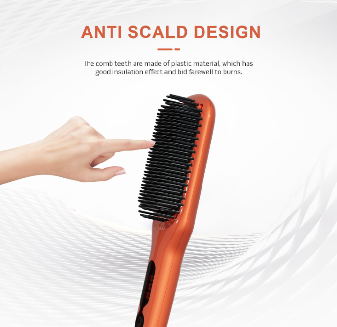 MEGAWISE Hair Straightener Brush, Ceramic Ionic, up to 450°F