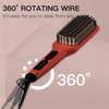 MEGAWISE Ionic Ceramic Hair Straightener Brush with LED Display