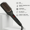 MEGAWISE Hair Straightener Brush, Ionic Ceramic Hair Straightening Brush for Frizzy Thick Hair, Heated Straightening Brush with MCH Fast Heat-Up, Anti-Scald, Auto Shutoff, Dual Voltage