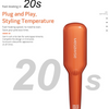 MEGAWISE Hair Straightener Brush, Ceramic Ionic, up to 450°F