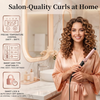 MEGAWISE Ceramic Curling Iron, Adjustable Temp Dual Voltage Hair Curler