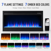 MEGAWISE 43-Inch Built-in Electric Fireplace Insert, 1400W, Remote, Black