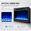 MEGAWISE 43-Inch Built-in Electric Fireplace Insert, 1400W, Remote, Black