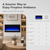 MEGAWISE 43-Inch Built-in Electric Fireplace Insert, 1400W, Remote, Black