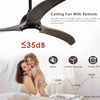 MEGAWISE Ceiling Fans, 52-inch Ceiling Fans with Lights and Remote