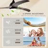 MEGAWISE Ceiling Fans, 52-inch Ceiling Fans with Lights and Remote