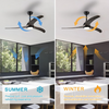 MEGAWISE Ceiling Fans, 52-inch Ceiling Fans with Lights and Remote
