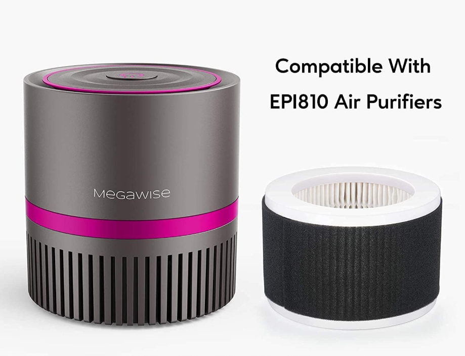 MEGAWISE EPI810 HEPA Filter Replacement with Activated Carbon Layer