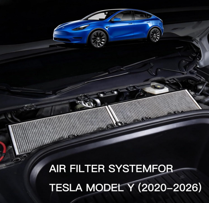 MEGAWISE 4-pack Tesla Model Y air intake filter, activated carbon, OEM fit