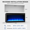 MEGAWISE 43-Inch Recessed Electric Fireplace Insert, 1400W, Black