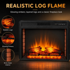 MEGAWISE Electric Fireplace Insert, 33-Inch Firebox, 1400W, Remote