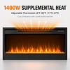 MEGAWISE 43-Inch Recessed Electric Fireplace Insert, 1400W, Black