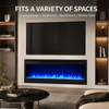 MEGAWISE 43-Inch Recessed Electric Fireplace Insert, 1400W, Black