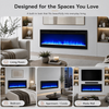 MEGAWISE 43-Inch Recessed Electric Fireplace Insert, 1400W, Black